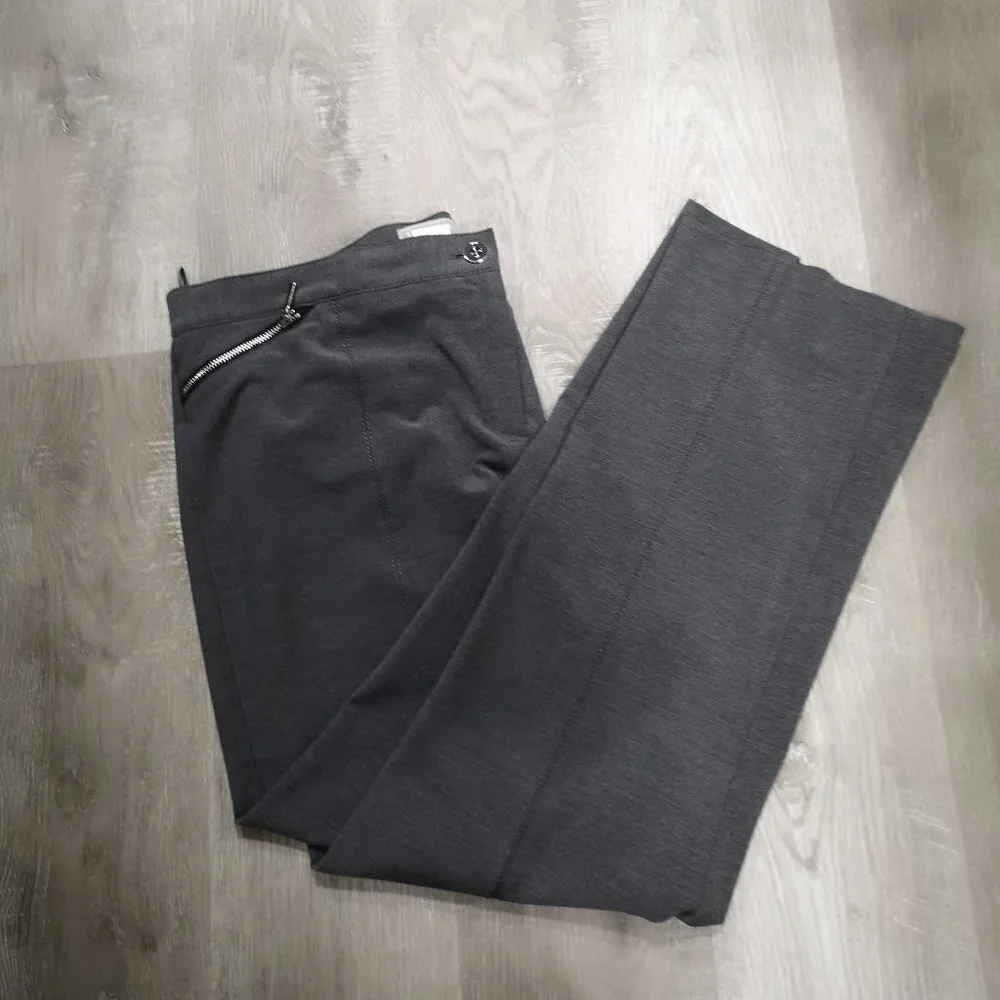 Laura Plus Ladies Size 16 Straight Legs Dark Grey Dress Pants - Picture 6 of 11